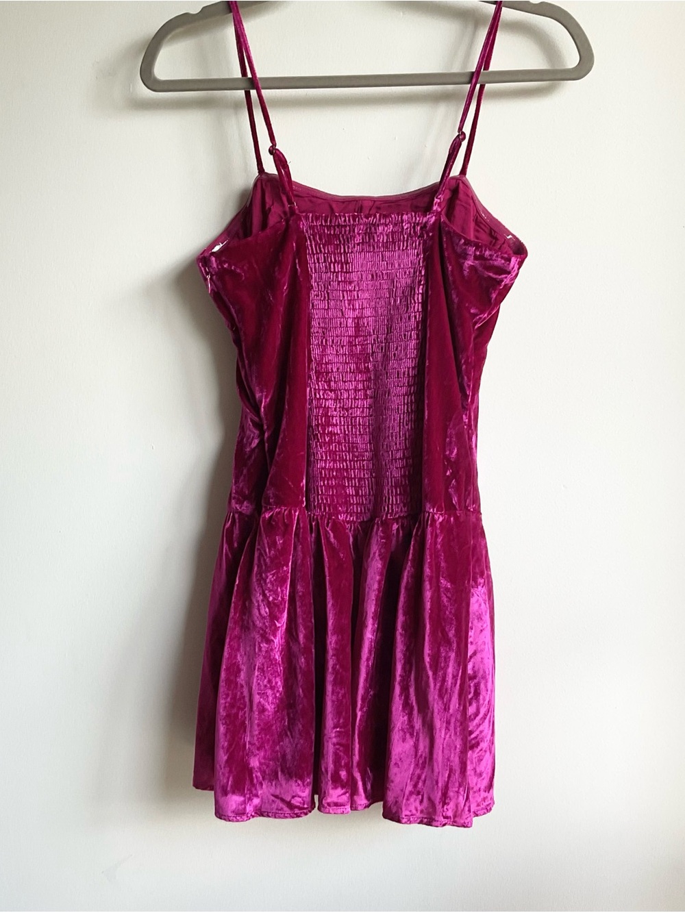 Anthropologie Crushed Velvet Dropped Waist Mini Dress Size Medium NWT - Picture 4 of 16